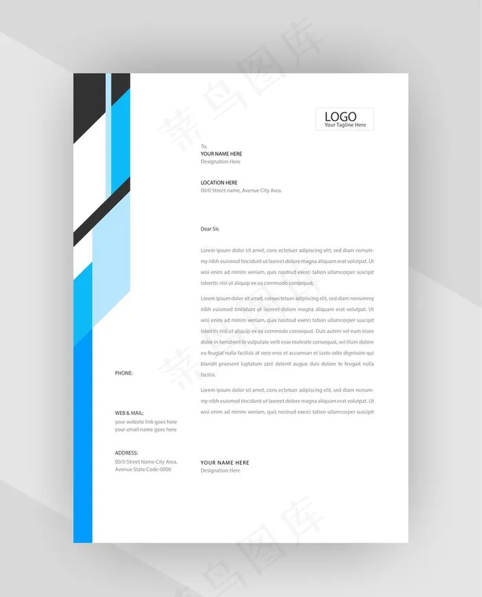 制度牌 商务信纸 宣传单图片ai矢量模版下载