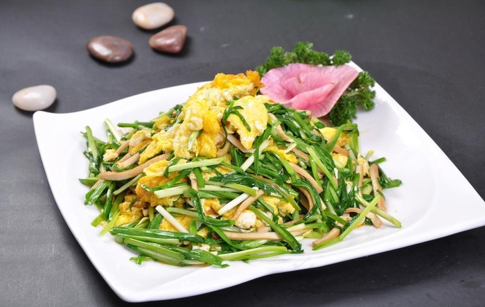 香干蒜苗炒鸡蛋图片