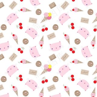 夏日可爱卡通猫咪 图案图片