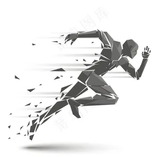 急速跑步的人物图片