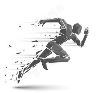 急速跑步的人物图片