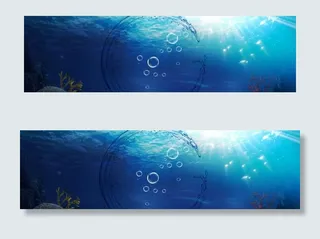 海底化妆品背景图片