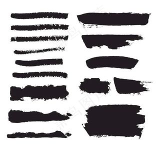 矢量水墨笔触图片