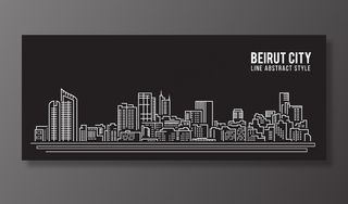 线条城市矢量图片