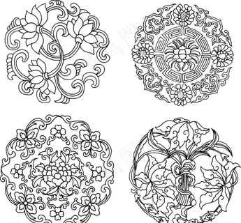 中国圆花纹图片