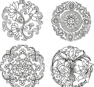 中国圆花纹图片