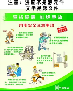 工地安全漫画图片