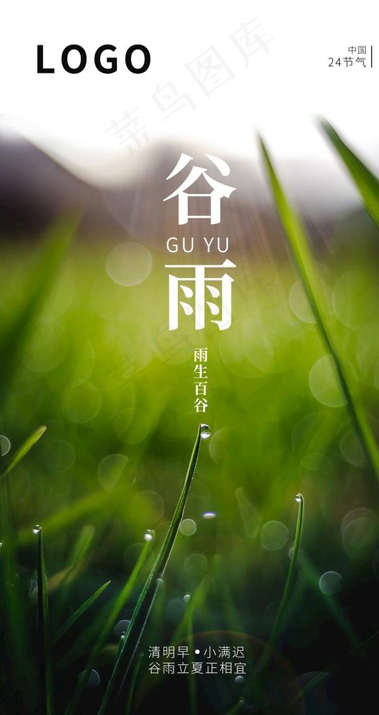 谷雨图片psd模版下载
