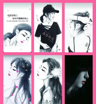 卡通插画 卡通美女图片