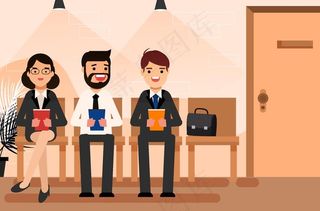 创意等待 面试的人物图片