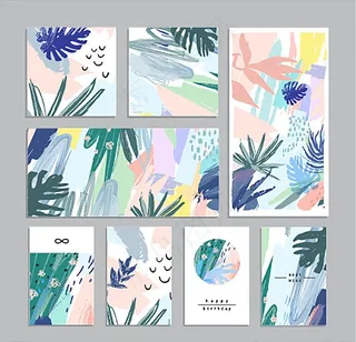 清新插画  底纹背景图片