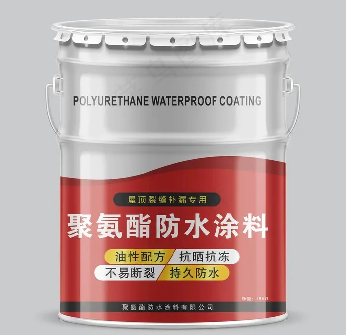 聚氨酯防水涂料包装展开图图片cdr矢量模版下载