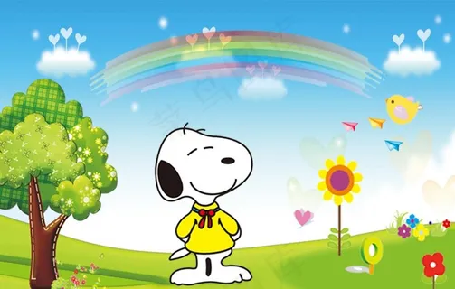 卡通史努比背景图片