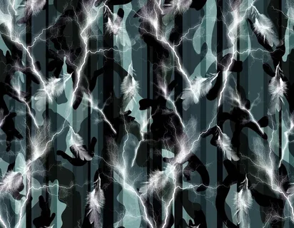 羽毛闪电迷彩图片