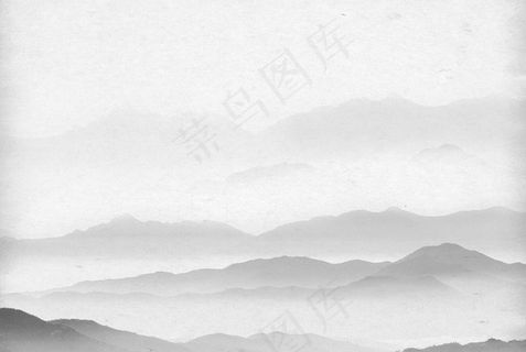 水墨山水背景墙图片