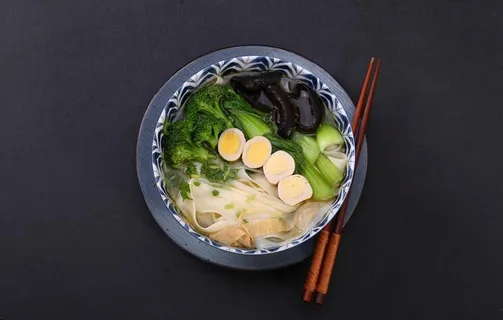 青菜鸡蛋烩面图片