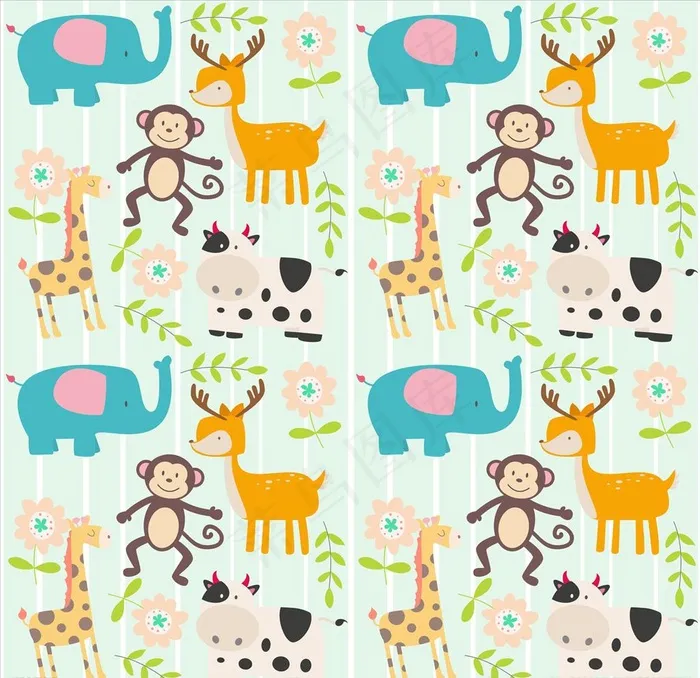 动物世界图片eps,ai矢量模版下载