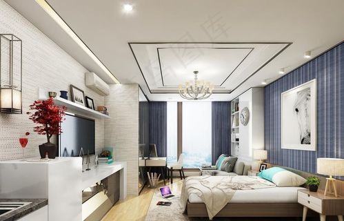创意公寓卧室效果展现图图片