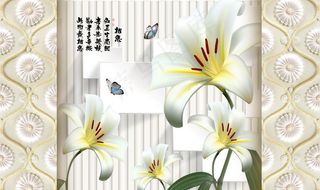 花卉背景墙图片