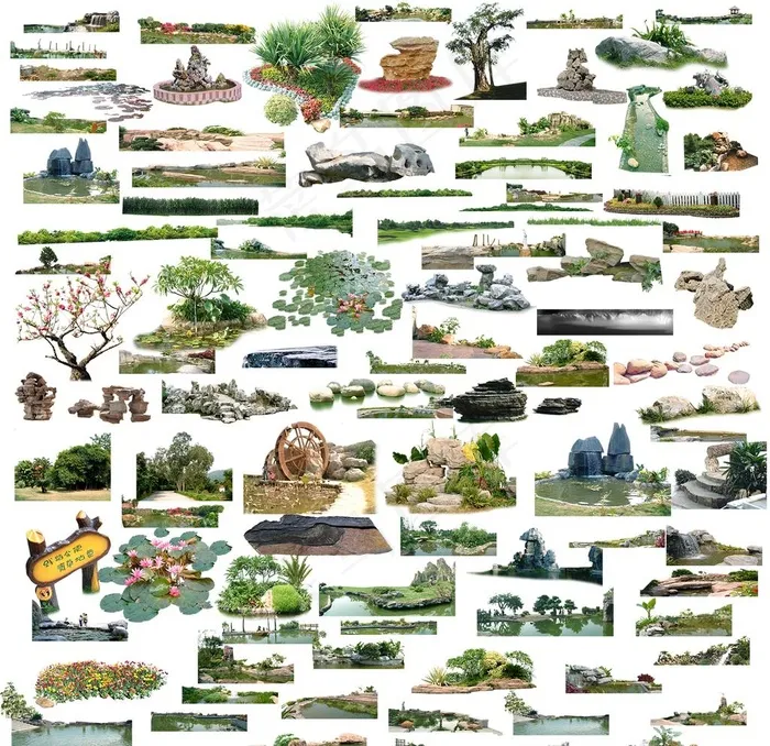 园林绿化素材图片(1417X1417(DPI:300))psd模版下载