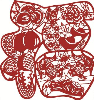 福字图案 窗花图片