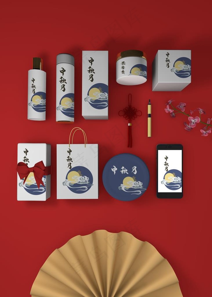 国潮包装样机图片(3500X4700(DPI:300))psd模版下载