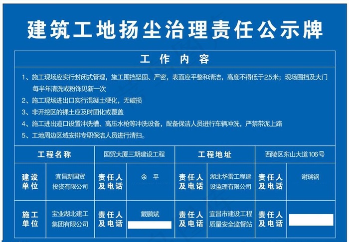 工地公示牌图片cdr矢量模版下载