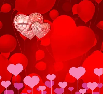 红色浪漫背景 心形图片