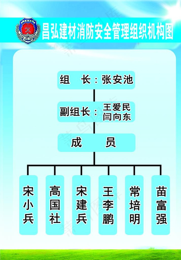 组织机构图图片psd模版下载
