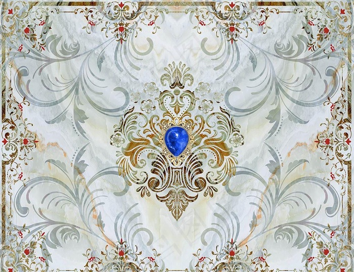 欧式花纹背景墙图片