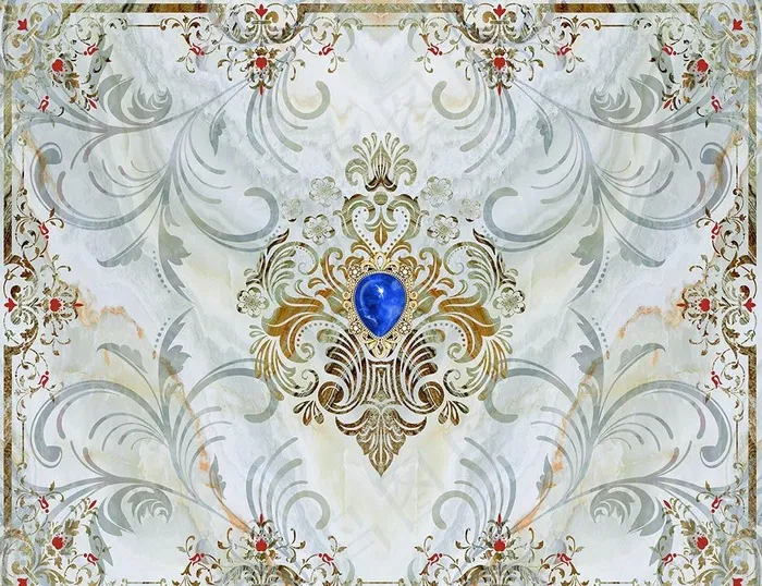 欧式花纹背景墙图片(8504X6803(DPI:72))psd模版下载