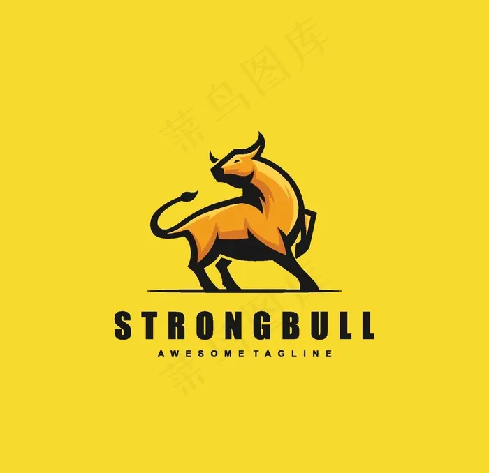 牛头标志图片eps,ai矢量模版下载