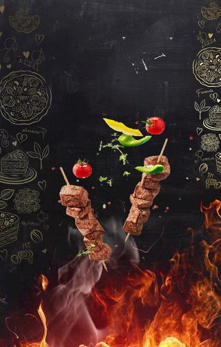 烧烤背景图片