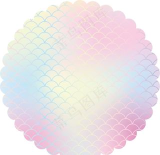 幻彩美人鱼鳞矢量图图片