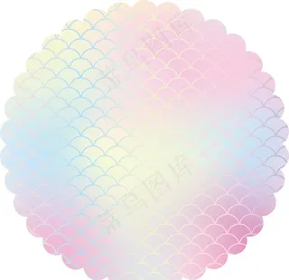 幻彩美人鱼鳞矢量图图片