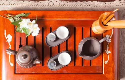 茶具功夫茶复古传统背景海报素材图片 茶具功夫茶复古传统背景海报素材图片