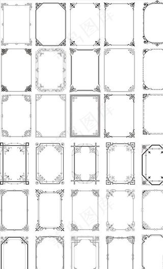 矢量边框花边图片