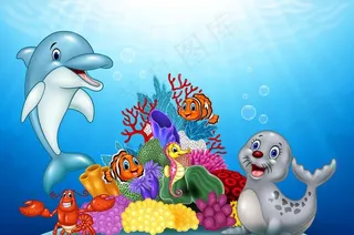 卡通海洋生物图片