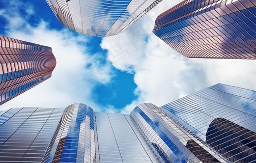 城市高楼大厦俯拍高清图片