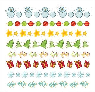 创意圣诞元素装饰花边图片