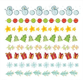 创意圣诞元素装饰花边图片