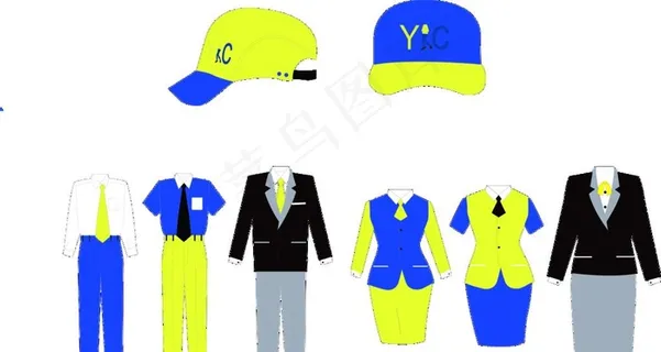 vi工作服样机图片