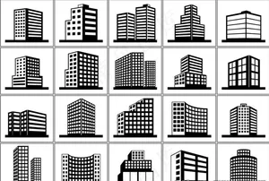 城市建筑剪影图片
