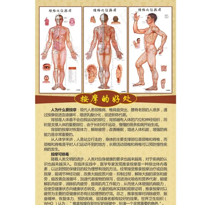 按摩的好处图片(400X600)cdr矢量模版下载