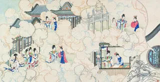 古代市井工笔画图片