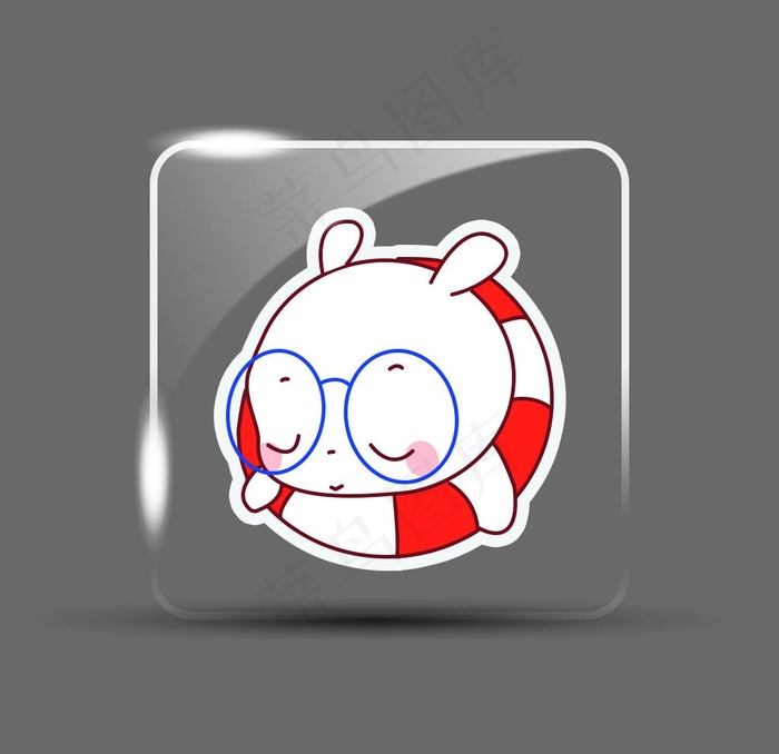 卡通玻璃图标图片