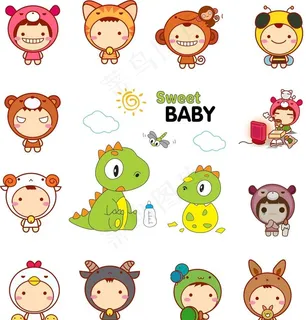 小卡通动物图片
