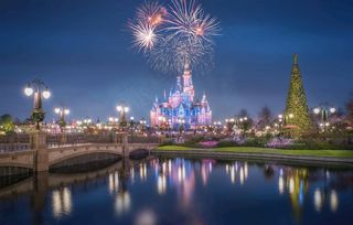 迪士尼夜景图片
