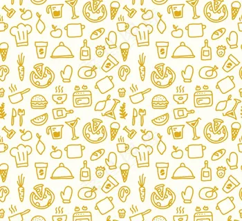 卡通食物无缝背景图片