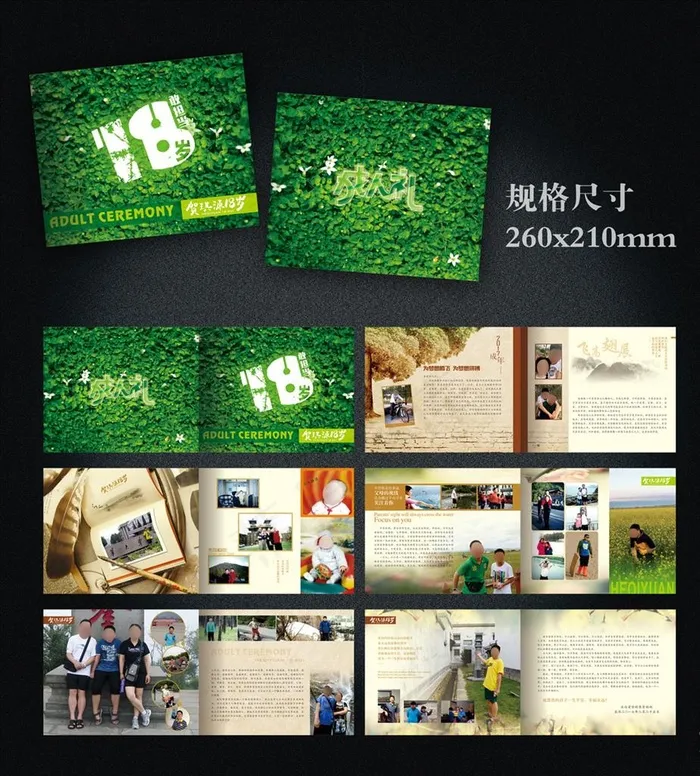 18岁纪念册图片(520X210)cdr矢量模版下载
